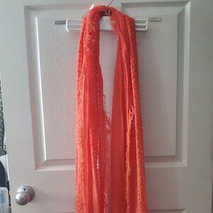 Bright orange scarf